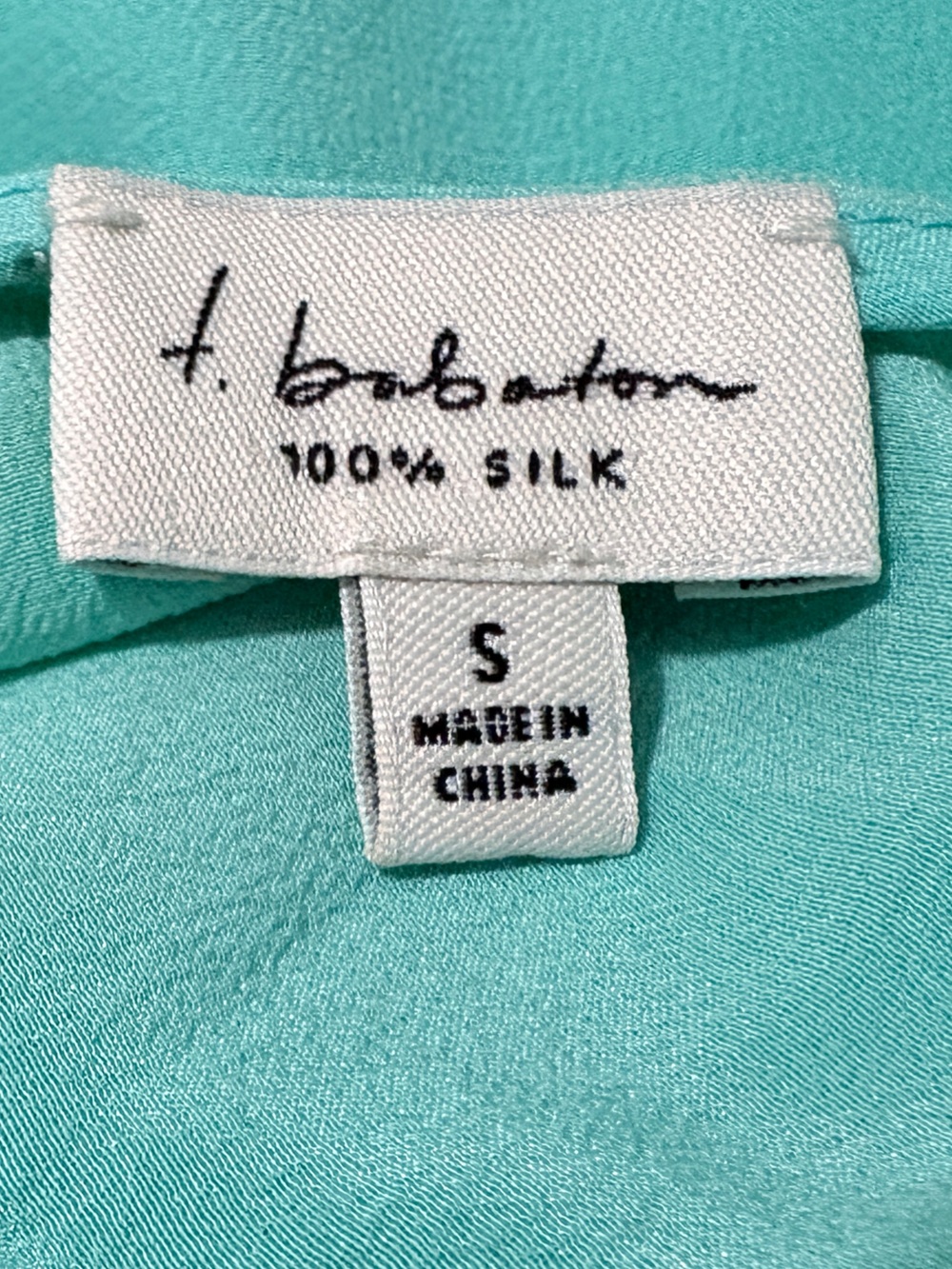 Babaton Aritzia 100% Silk Aqua Smocked Waist Sleeveless Dress S - Picture 5 of 10